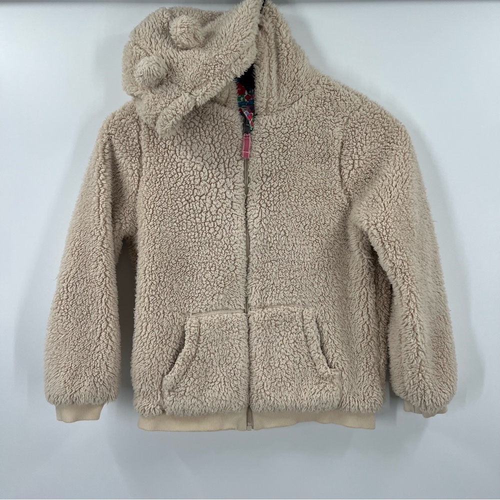 Mini Boden Floral Hooded Jacket in Pink, Green, Blue - Picture 7 of 8